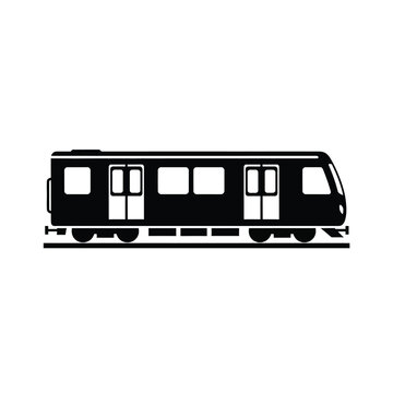 Black silhouette of a train car.