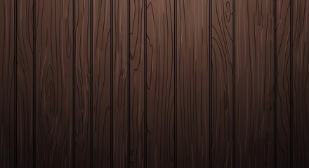 Fototapeta premium Dark Brown Wood Plank Texture Background with Vertical Timber Grain Pattern for Product Display or Wall Surface