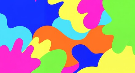 Fototapeta premium Colorful Abstract Background with Multi Colored Fluid Shapes and Wavy Organic Patterns for Creative Minimalist Design