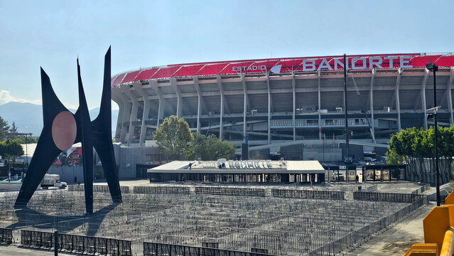Mexico City, Mexico - Mar 26, 2026: Estadio Banorte is the new name of the historic Estadio Azteca in Mexico City, after its renovation for the 2026 FIFA World Cup