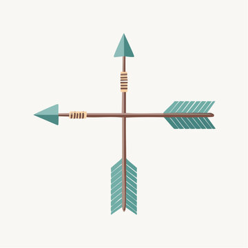Four Arrows Forming a Cross Shape
