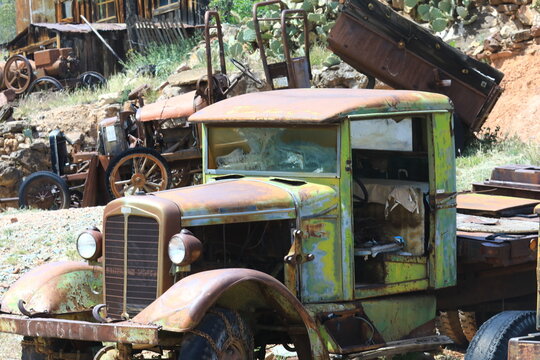 Vintage truck in a scrapyard