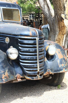 Abandoned scrap rusty decay old car