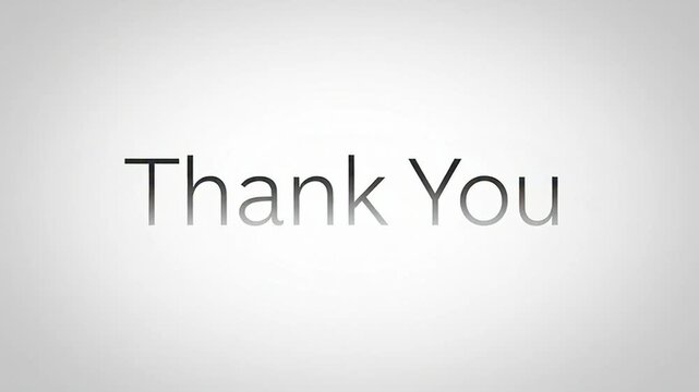 A simple and modern 'Thank You' message conveying appreciation and gratitude on a neutral background for various uses