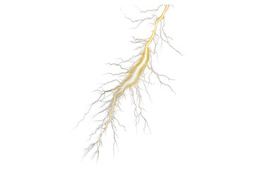 Obraz premium Yellow lightning bolt on transparent background