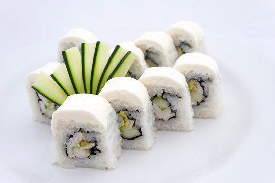 Close Up sushi roll.