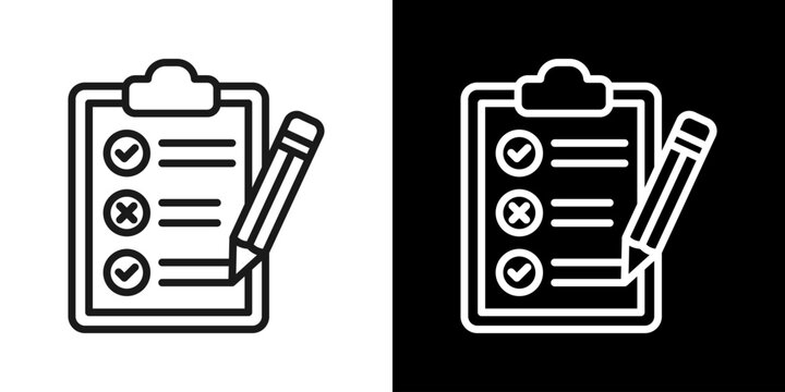 Test Icon Of Line Black And White Style