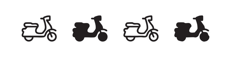 Dirt bike and motocross icons with riders, for off-road and extreme sports. © liubomir118809