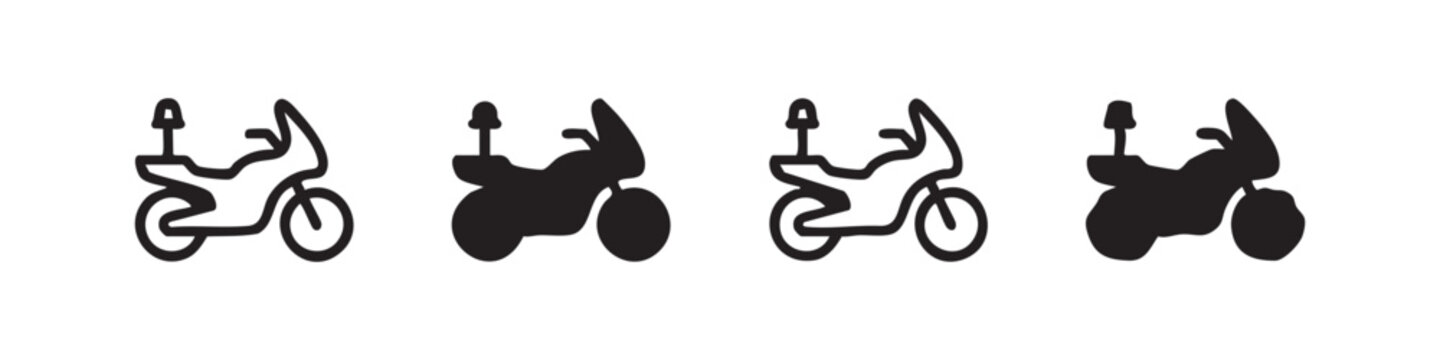 Scooter and moped icons, representing urban transportation and travel.
