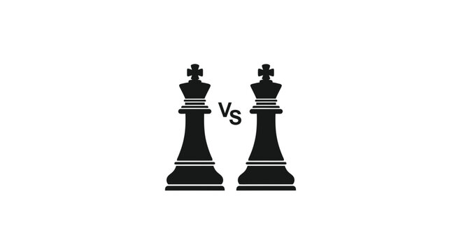 Chess kings standing in opposition represent a strategic battle of wits and leadership between two powerful rivals competing for ultimate dominance in a high stakes environment.