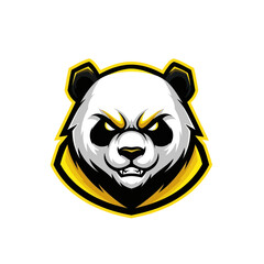 Aggressive Panda Mascot Logo Design © Kuwadi