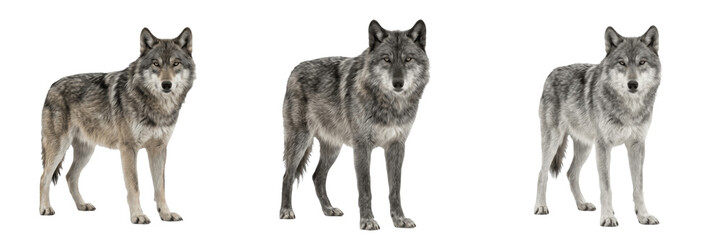 Wild Forest Predator, Majestic Canine Animal, Wilderness Wildlife, Grey Wolf Portrait, Alpha Wolf. © michael