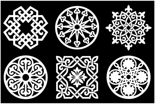 element vector ornament set illustration