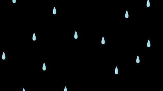 雨粒が落ちるアニメーション　
