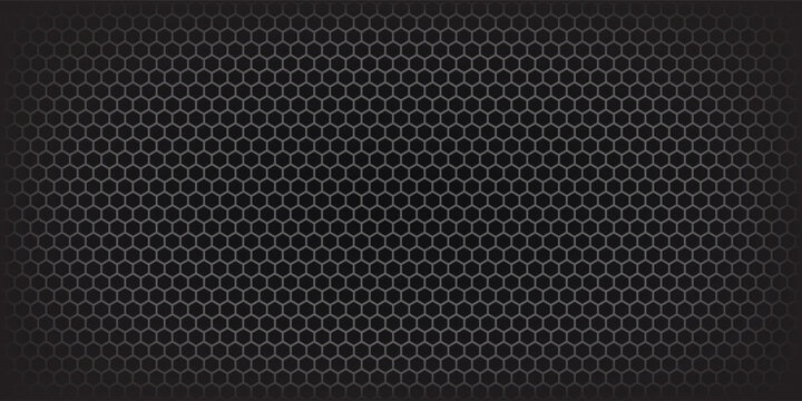 Black perforated metal plate. Metal grill. Black metal texture steel background. Perforated sheet metal.Abstract dark gray circle mesh pattern background texture.