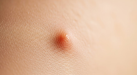 Fototapeta premium Extreme close up of human skin with a small raised mole dermatology