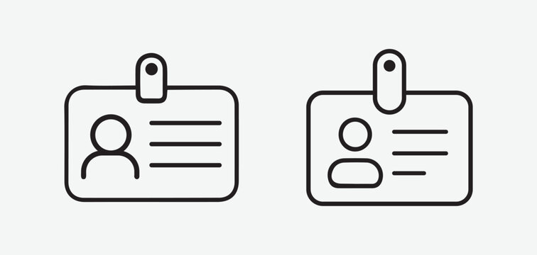 Identification Card and Badge Vector Icons