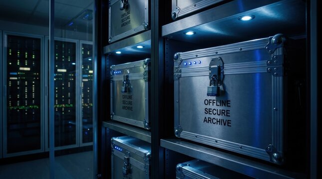 Secure Offline Data Storage Units in a Data Center