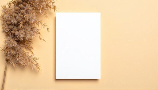 a single blank sheet of white paper taped to a plain wall, ready for notes, sketches, or messages