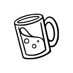 Obraz premium stylish outline icon for pub and brewery menu, bber drink