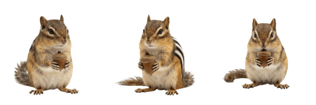 Cute Wild Chipmunk Furry Ground Squirrel Eating Nut Forest Wildlife Rodent Animal Wildlife Photography PNG