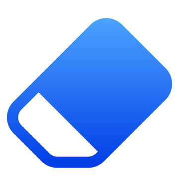 Professional blue gradient eraser icon for office and school apps