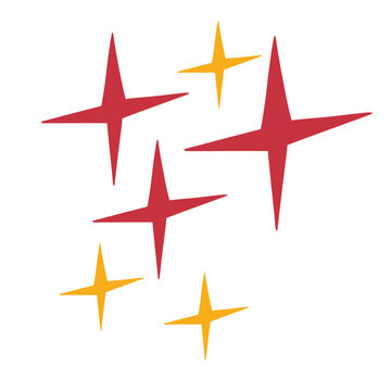 Retro Mid-Century Modern Starburst Sparkles Illustration