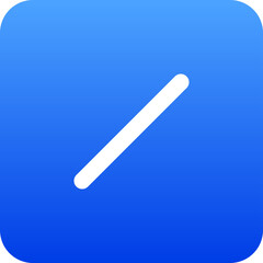 Obraz premium Modern blue gradient slash square icon for restricted system access
