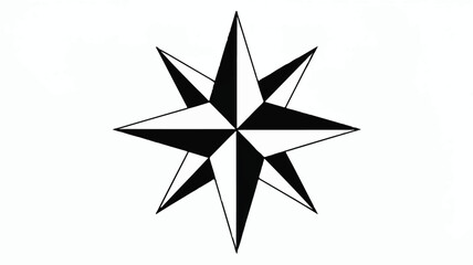 Obraz premium A black and white illustration of a star shape