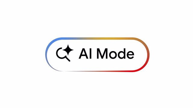 AI mode button animation, artificial intelligence UI button, futuristic AI interface, tech toggle button motion, modern app button overlay, digital AI label animation, clean UI element, alpha channel 