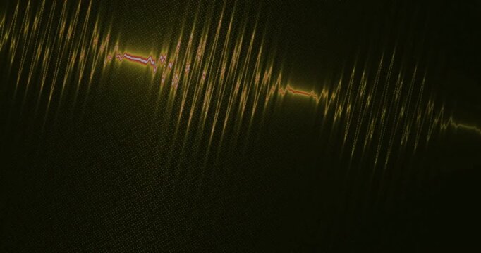 Abstract Digital Sound Wave Visualization In Multiple Colors.