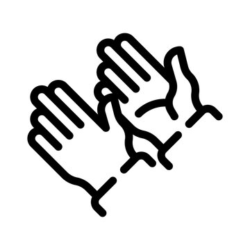 clapping line icon