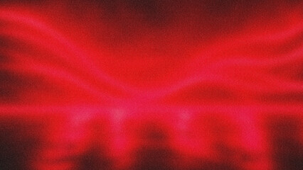 Abstract crimson light waves form a mirrored horizon line that cuts through the center of the dark frame to create a striking symmetrical effect for creative digital project work. © HA