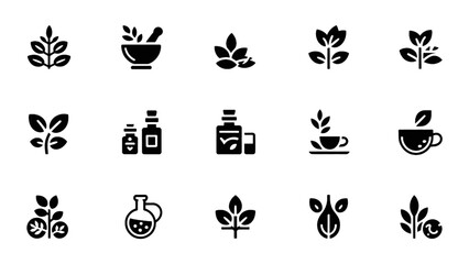 Obraz premium Black and white vector icons of various fruits and vegetables including banana strawberry apple kiwi carrot broccoli cherry tomato lettuce and more flat design illustration