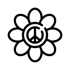 Obraz premium flower line icon