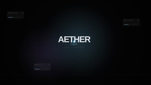 Aether Node Synthetic System Online Futuristic Digital Interface