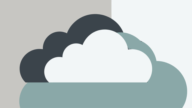 Abstract layered clouds in muted colors, creating depth and contrast