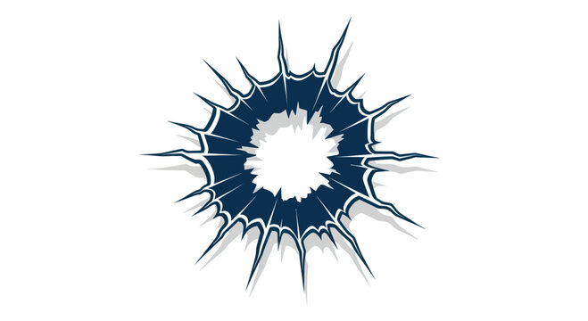 Explosion Effect Radial Burst Dark Blue Graphic Element