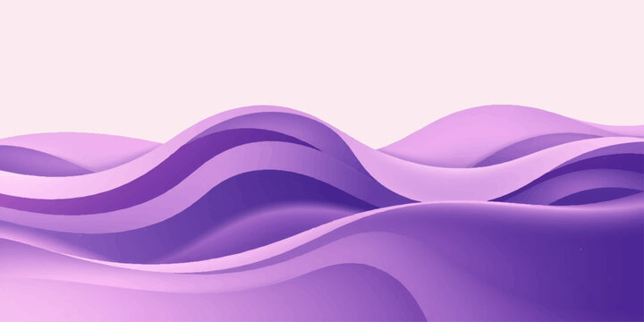 An artistic pink and purple abstract wave background featuring a curved vector design with elegant lines and a textured light pattern for a modern wallpaper banner template