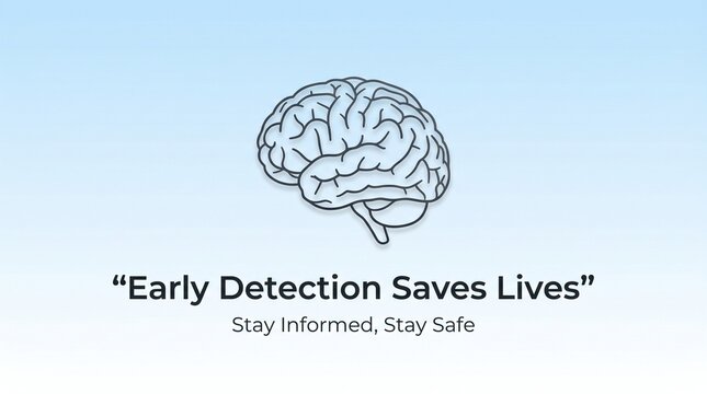 Early detection saves lives minimal brain tumor awareness poster