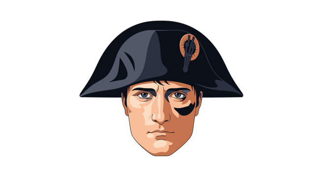 Napoleon Bonaparte Cartoon Portrait.