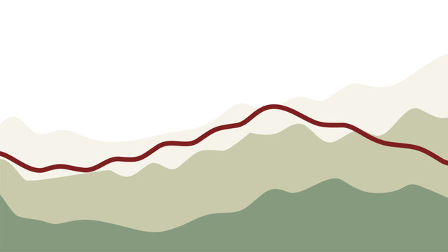 Vibrant abstract waves with dusty mint green and ivory gradients. Minimalist aesthetic featuring a thin wine red ribbon wave for organic business identity and professional graphic projects.
