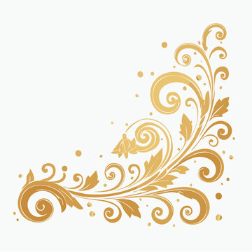Golden Flourish Corner Design