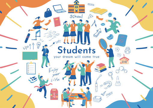 学校生活を楽しむ生徒たち