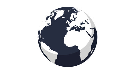 Obraz premium Abstract Earth Globe Icon, Global Network Concept, Digital Planet