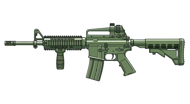 Modern Assault Rifle Weapon