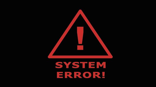 system error animation good for looping video, element video, footage video, etc