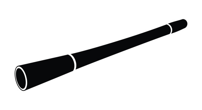Didgeridoo musical instrument black silhouette high quality professional detailed modern elegant stylish