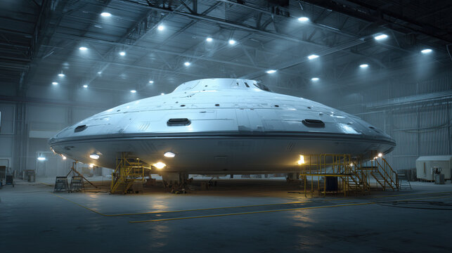 Top Secret Military Hanger Shows UFO During Special Operation at Night