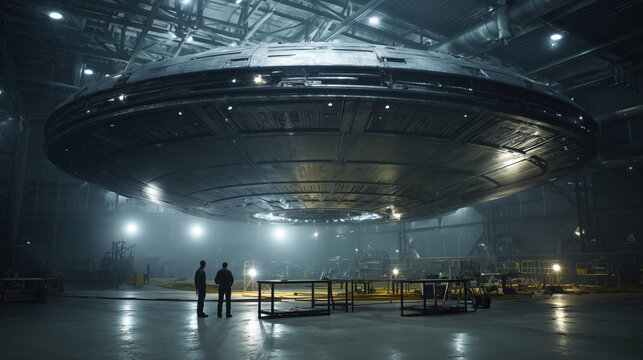 Military Hanger Reveals UFO During Secret Operations at Night